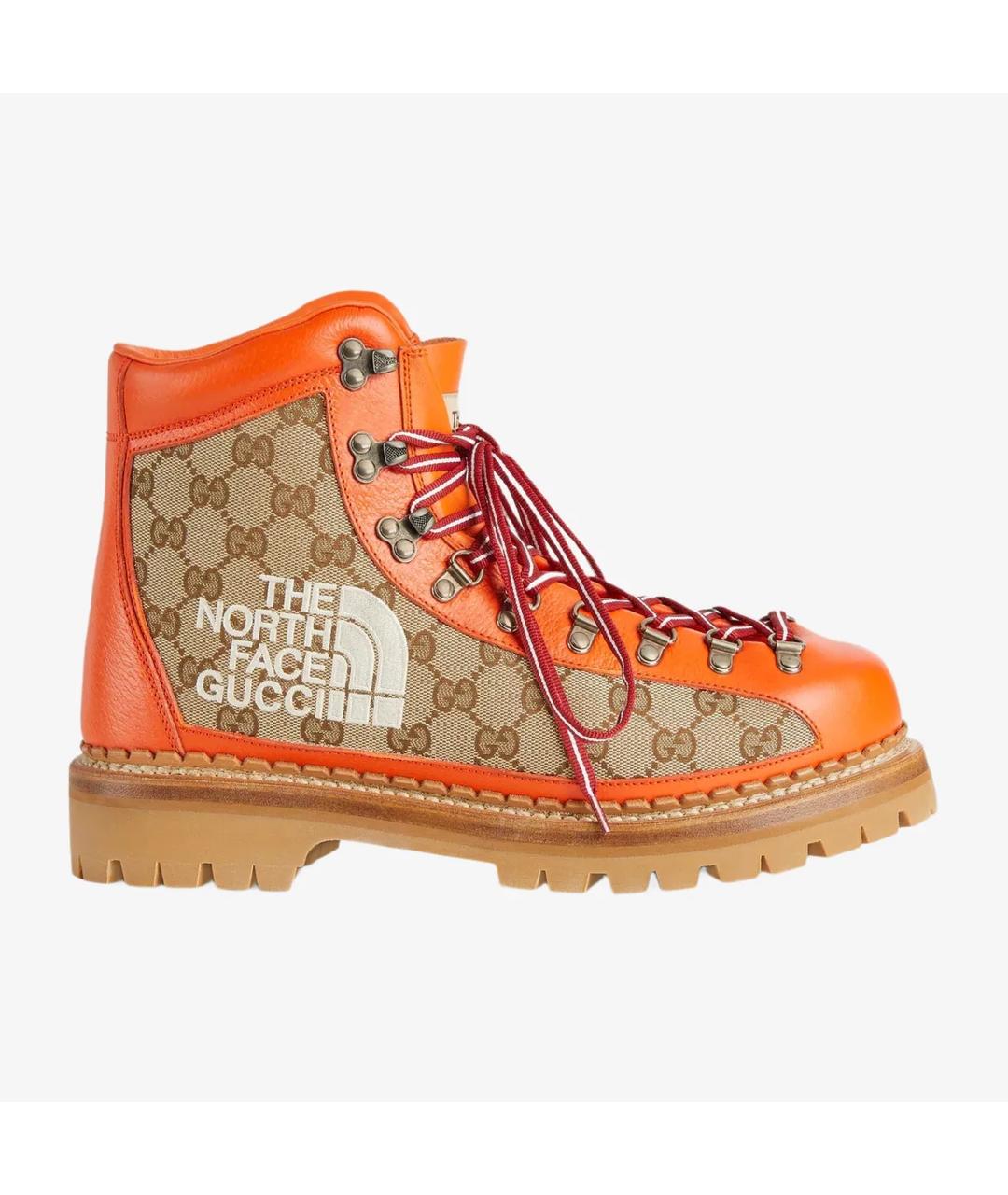 GUCCI Оранжевые кожаные ботинки, фото 3