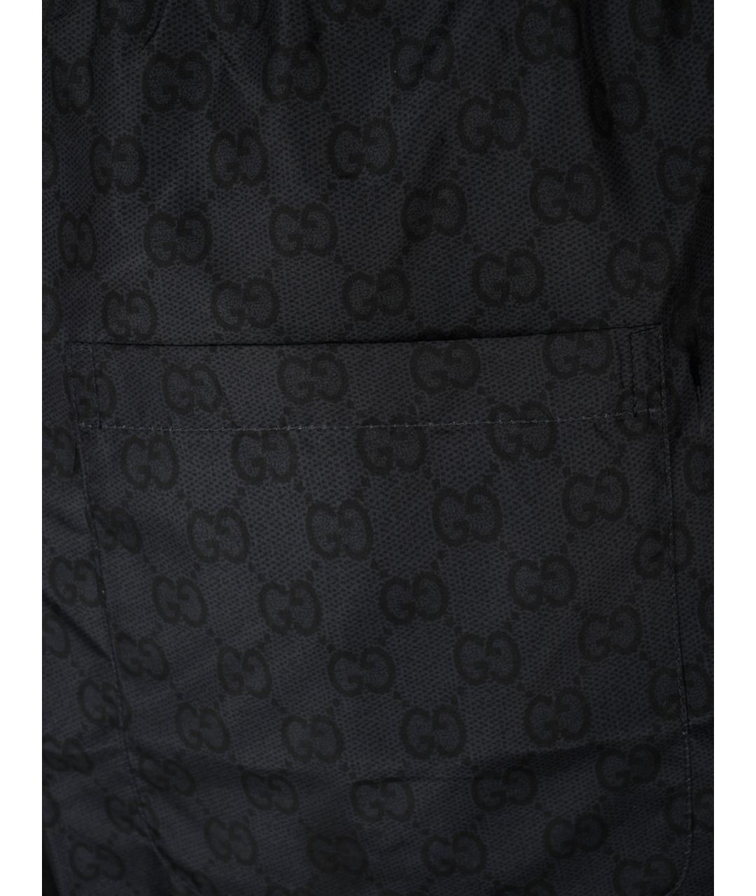 GUCCI Черные полиэстеровые шорты, фото 3