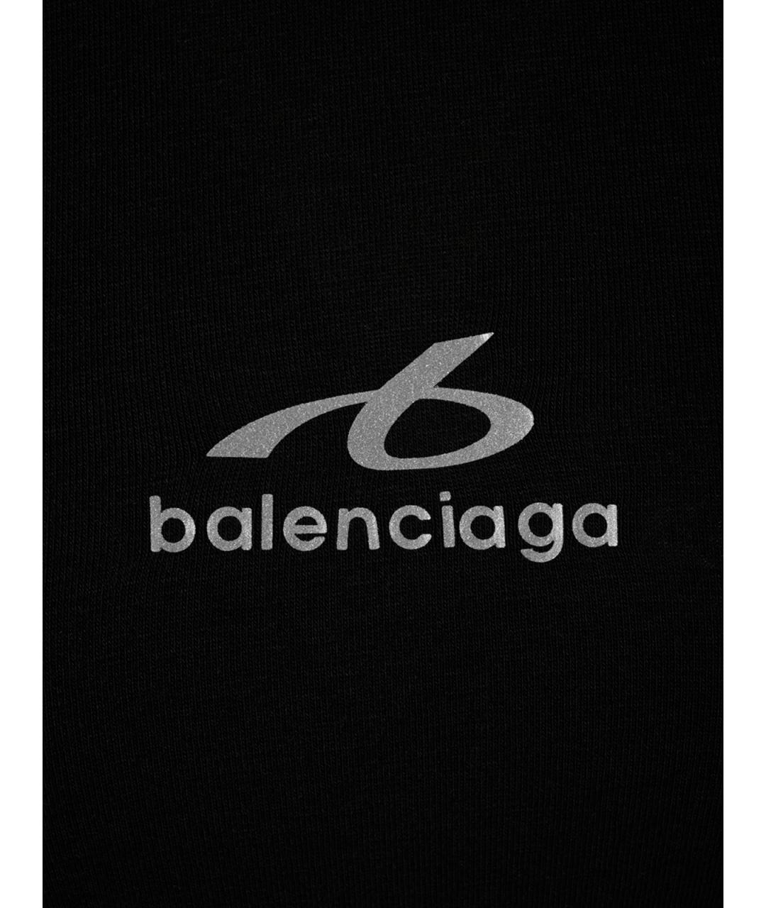 BALENCIAGA Черный хлопковый джемпер / свитер, фото 3