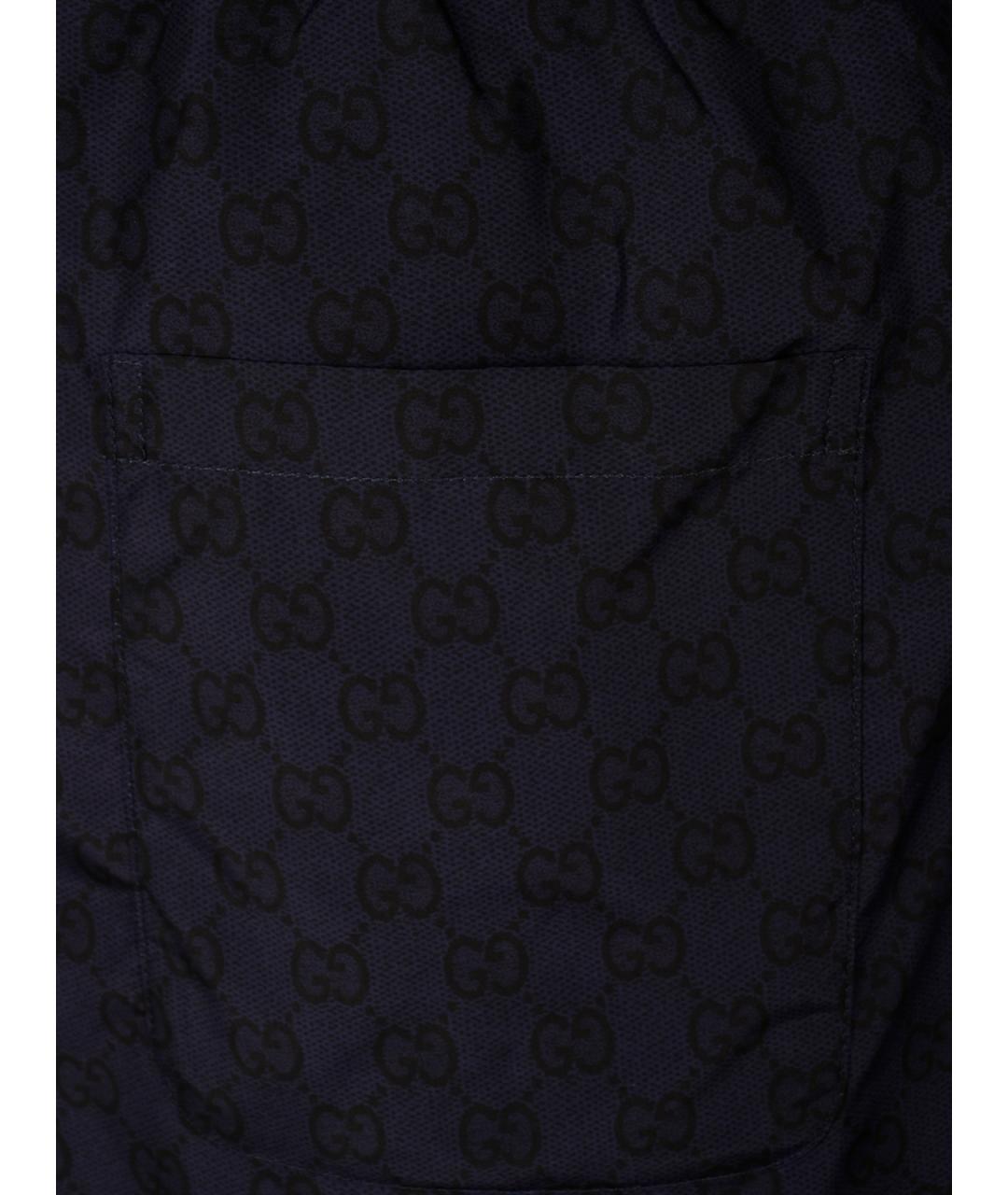 GUCCI Темно-синие полиэстеровые шорты, фото 3