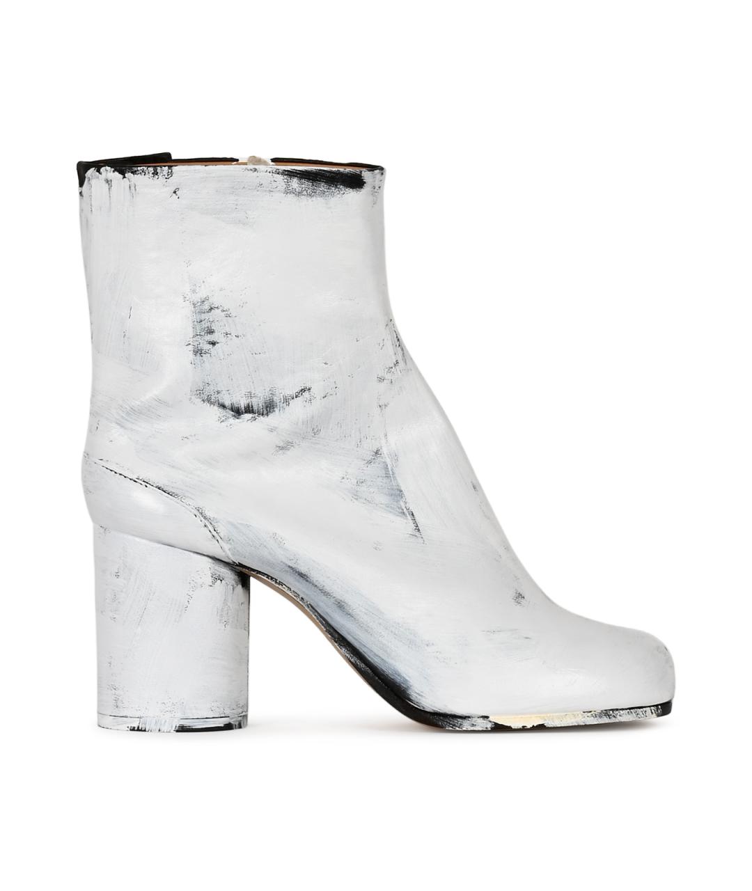 MAISON MARGIELA Белые кожаные ботильоны, фото 1