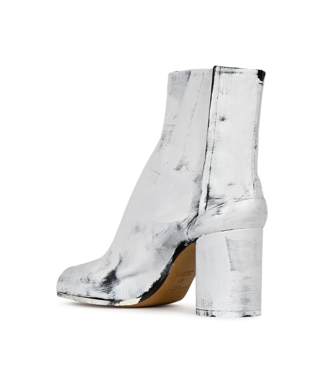 MAISON MARGIELA Белые кожаные ботильоны, фото 5