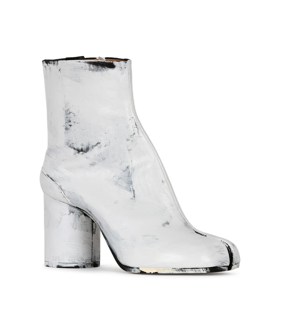 MAISON MARGIELA Белые кожаные ботильоны, фото 4