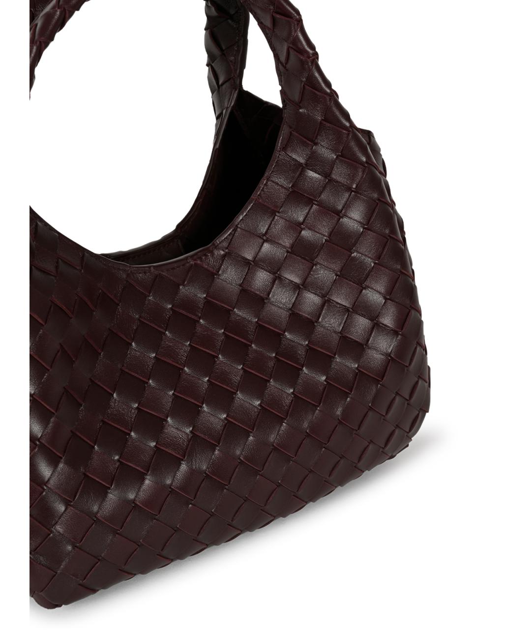 BOTTEGA VENETA Бордовая кожаная сумка тоут, фото 4