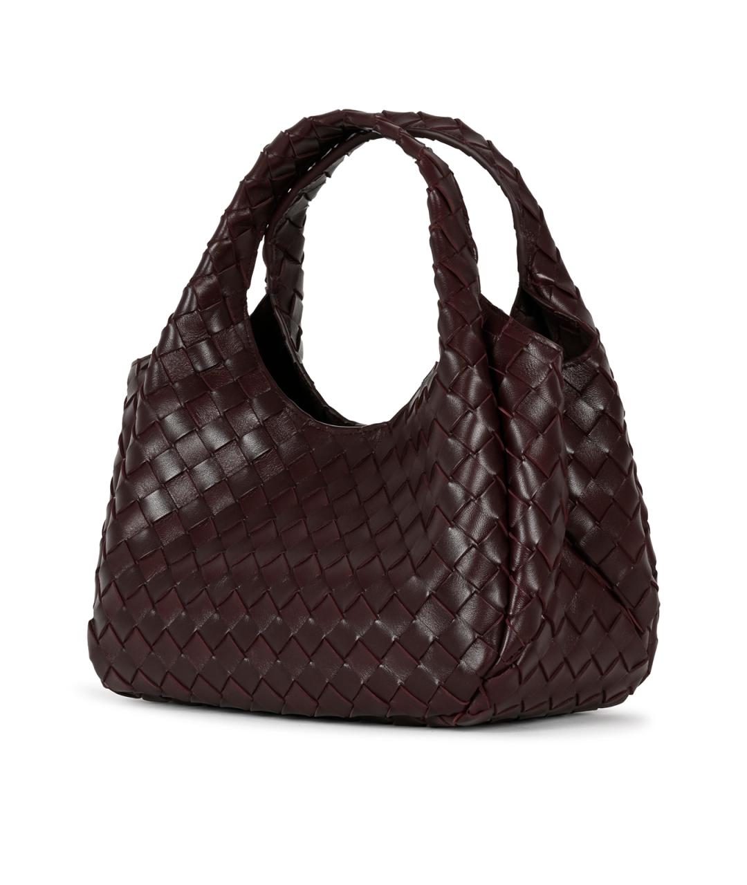 BOTTEGA VENETA Бордовая кожаная сумка тоут, фото 2