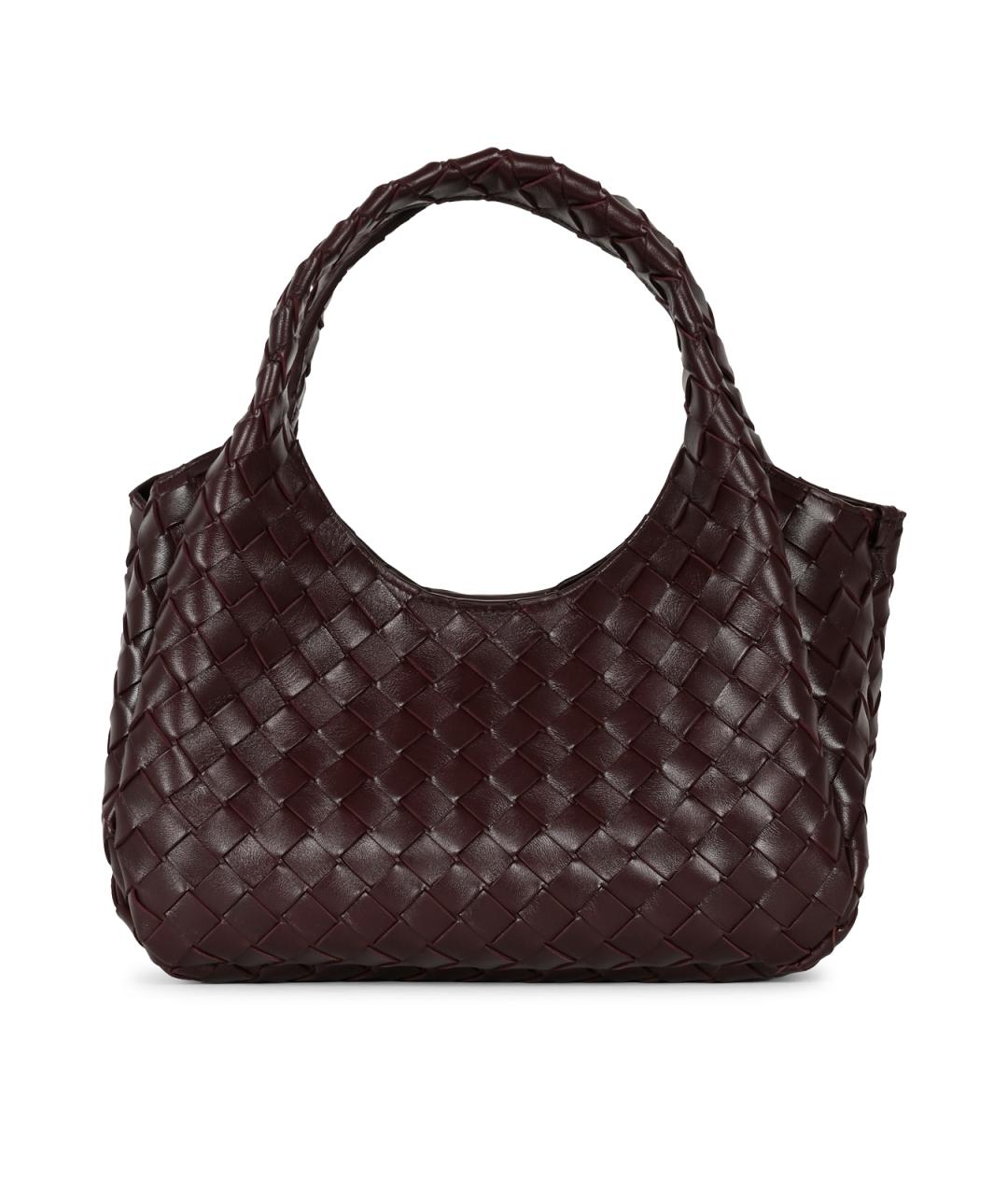BOTTEGA VENETA Бордовая кожаная сумка тоут, фото 3