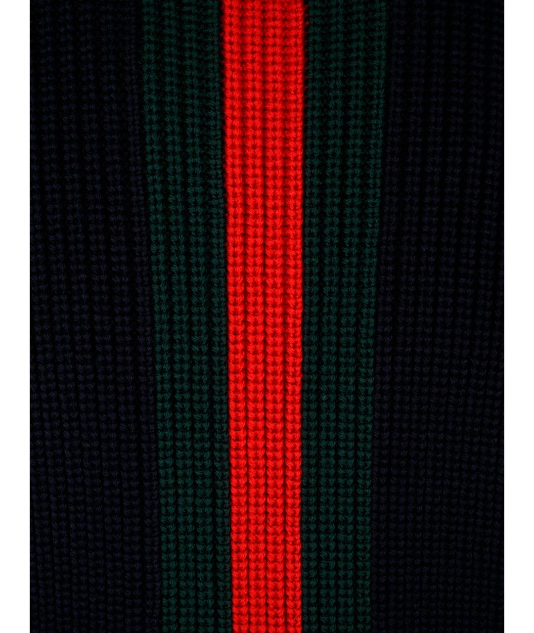 GUCCI Темно-синий шерстяной джемпер / свитер, фото 3
