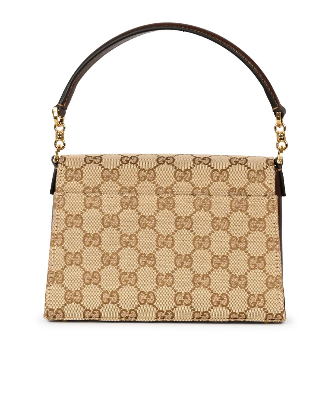 GUCCI Бежевая жаккардовая сумка через плечо, фото 3
