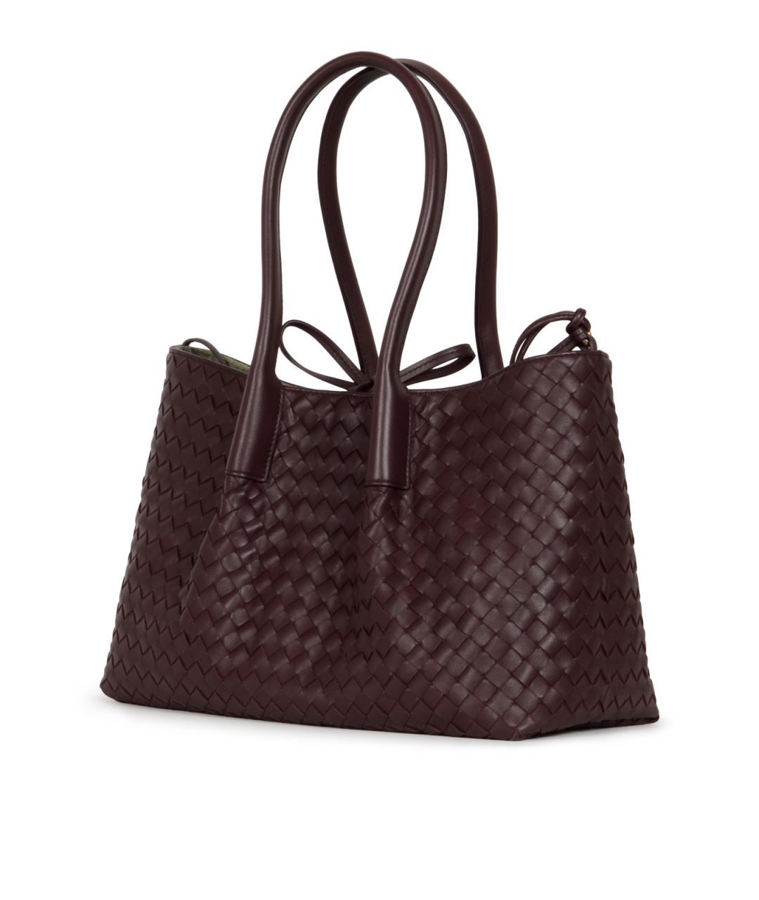 BOTTEGA VENETA Коричневая кожаная сумка тоут, фото 2