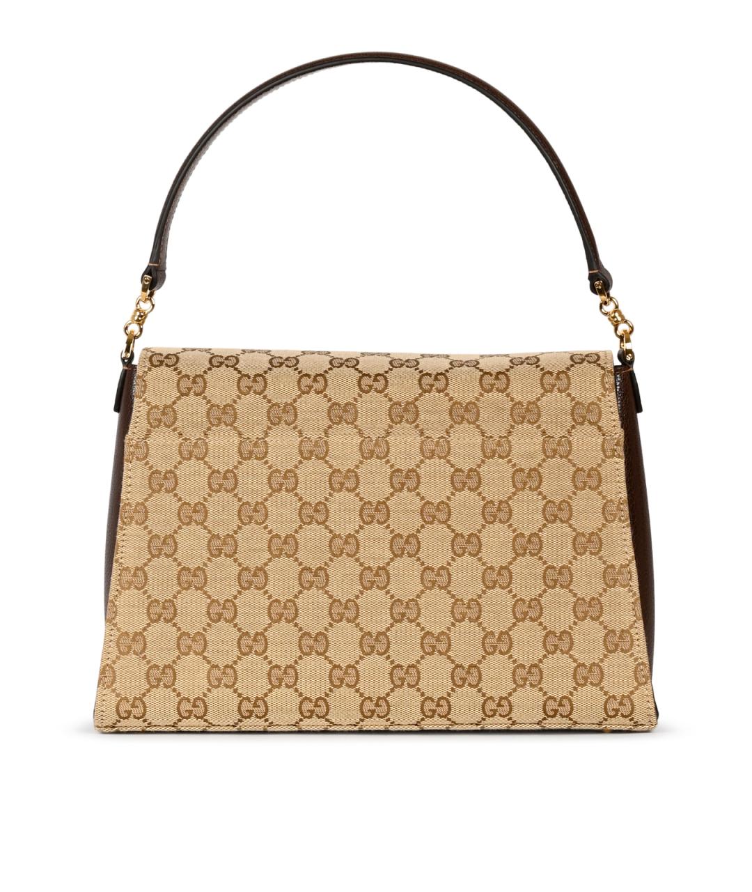 GUCCI Бежевая жаккардовая сумка через плечо, фото 3