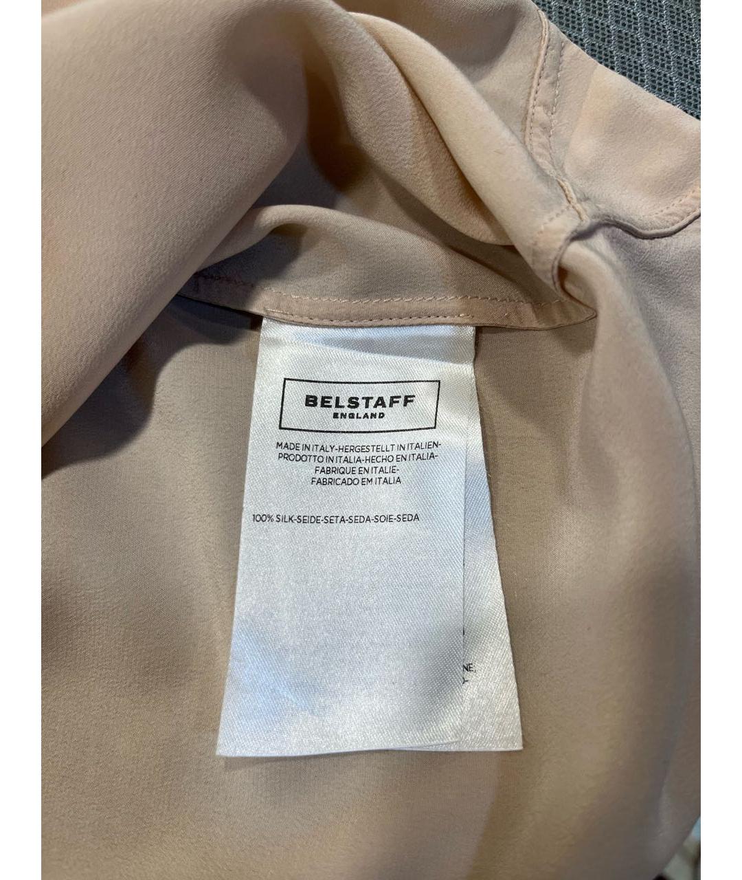 BELSTAFF Бежевая шелковая блузы, фото 6