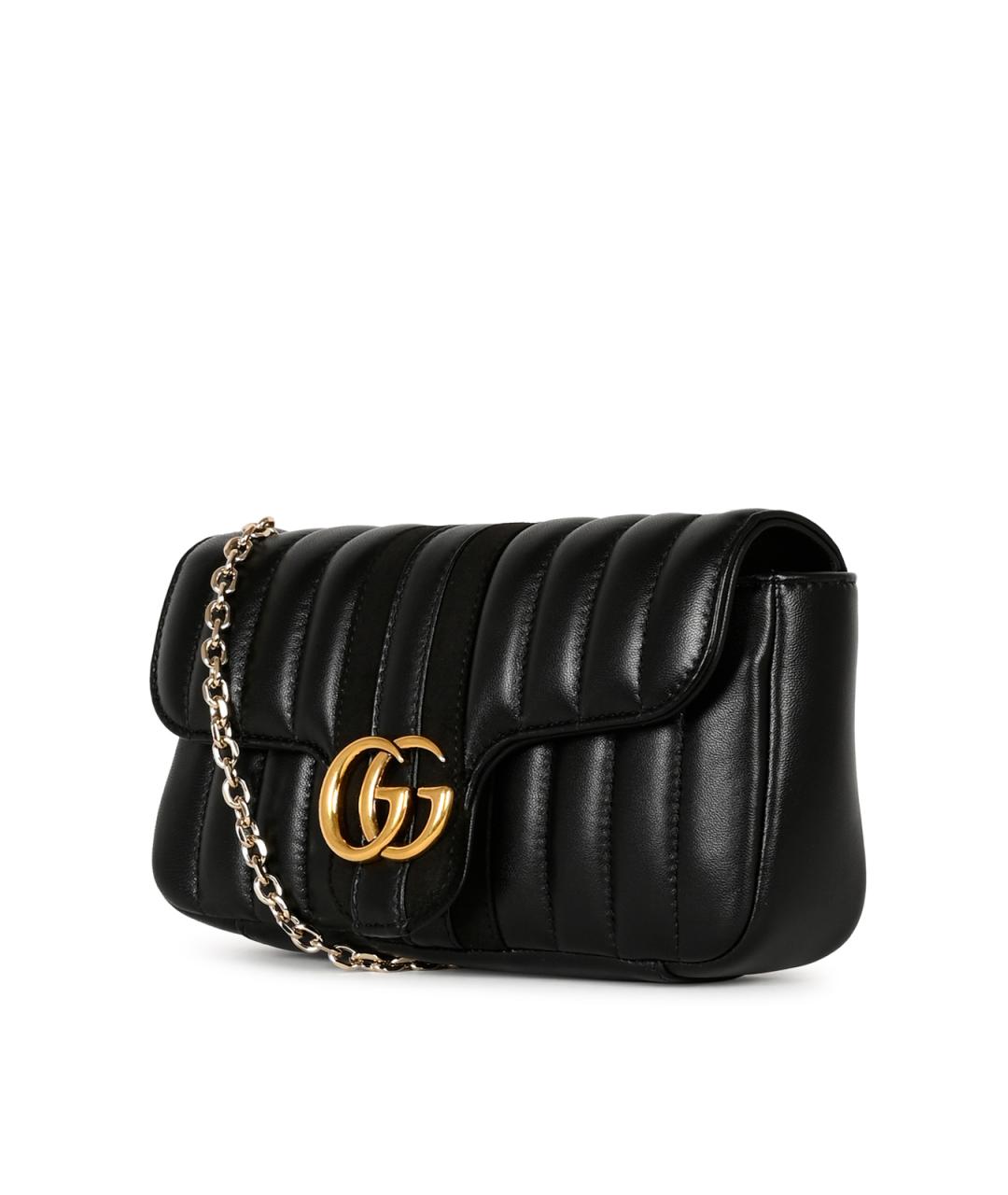 GUCCI Черная кожаная сумка через плечо, фото 2