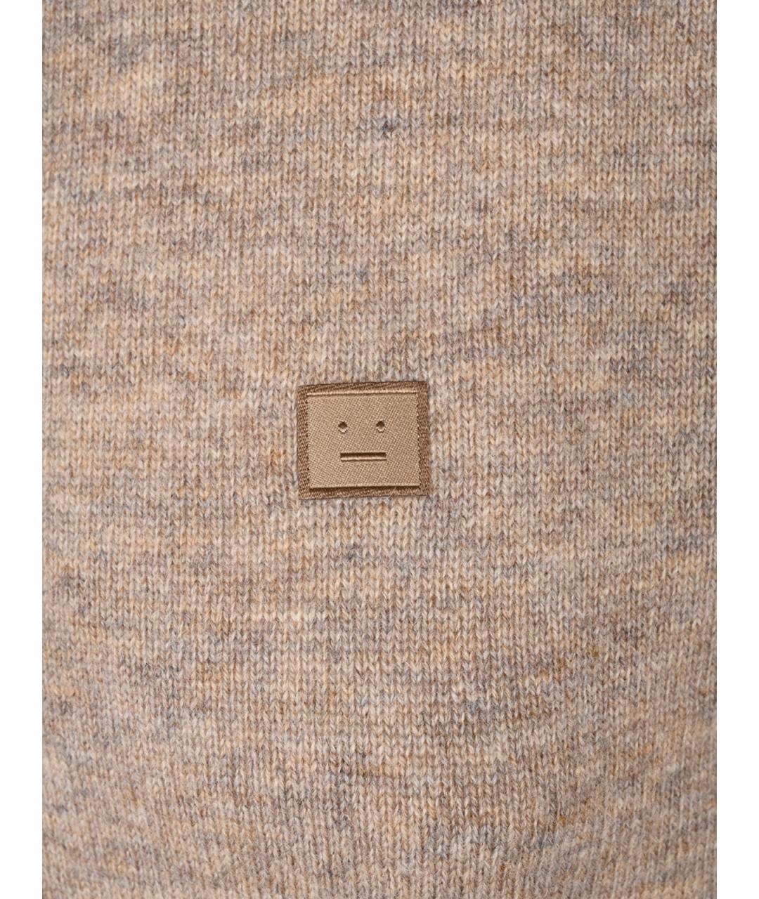 ACNE STUDIOS Бежевый шерстяной джемпер / свитер, фото 3