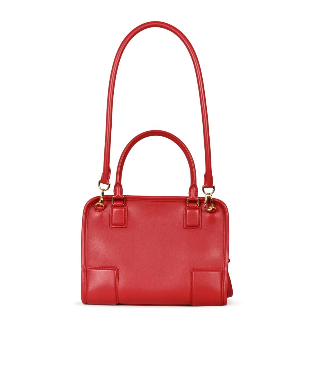 LOEWE Красная кожаная сумка тоут, фото 3