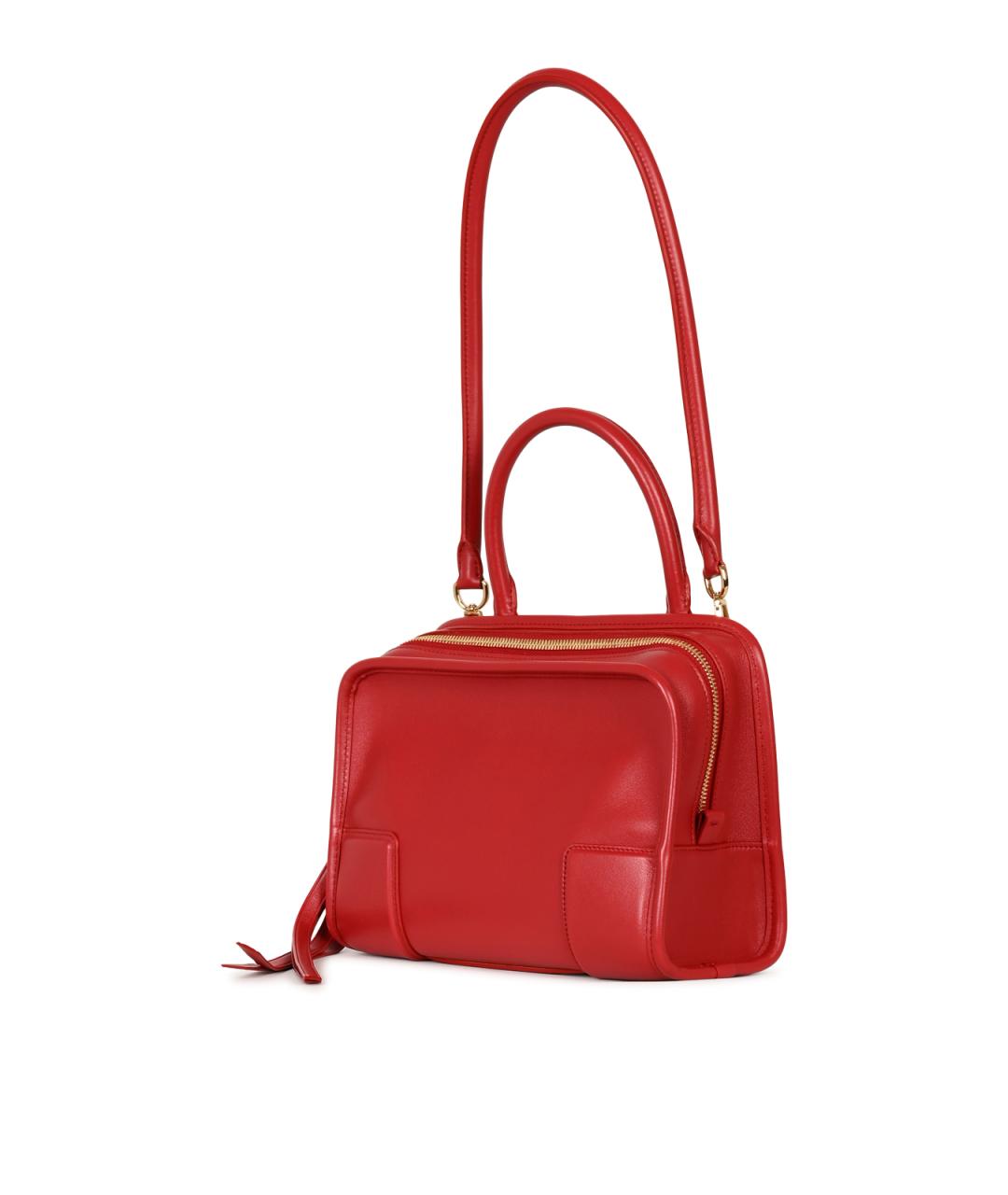 LOEWE Красная кожаная сумка тоут, фото 2