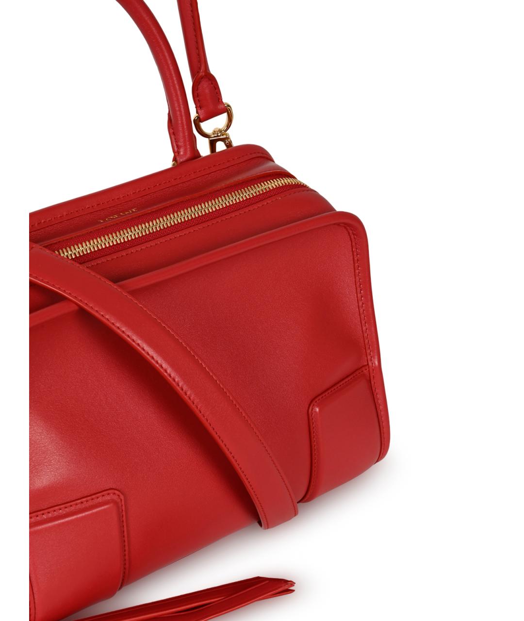 LOEWE Красная кожаная сумка тоут, фото 4