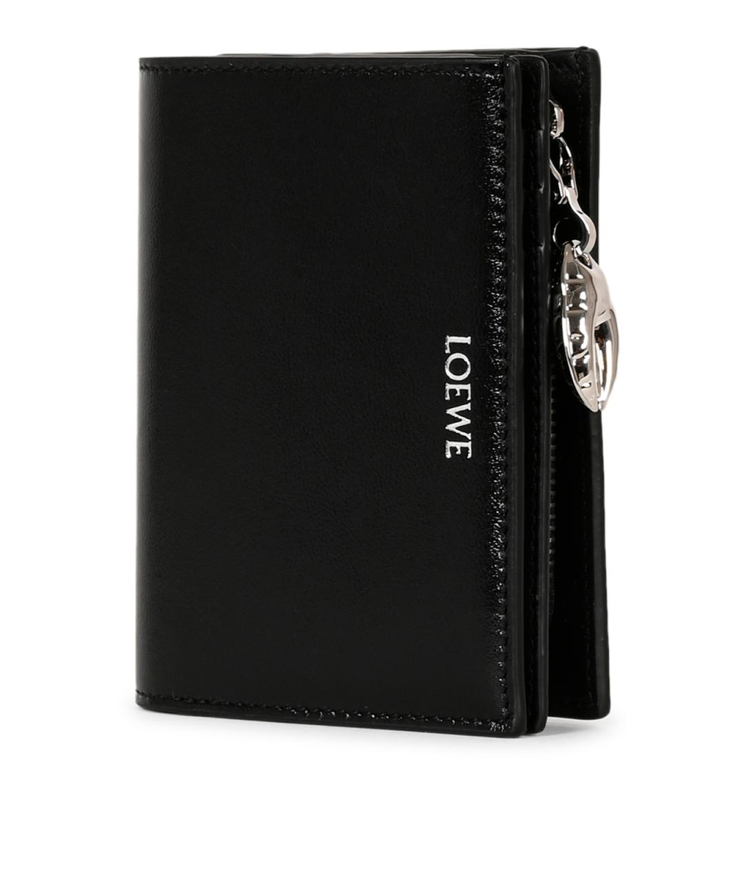 LOEWE Черный кожаный кошелек, фото 2