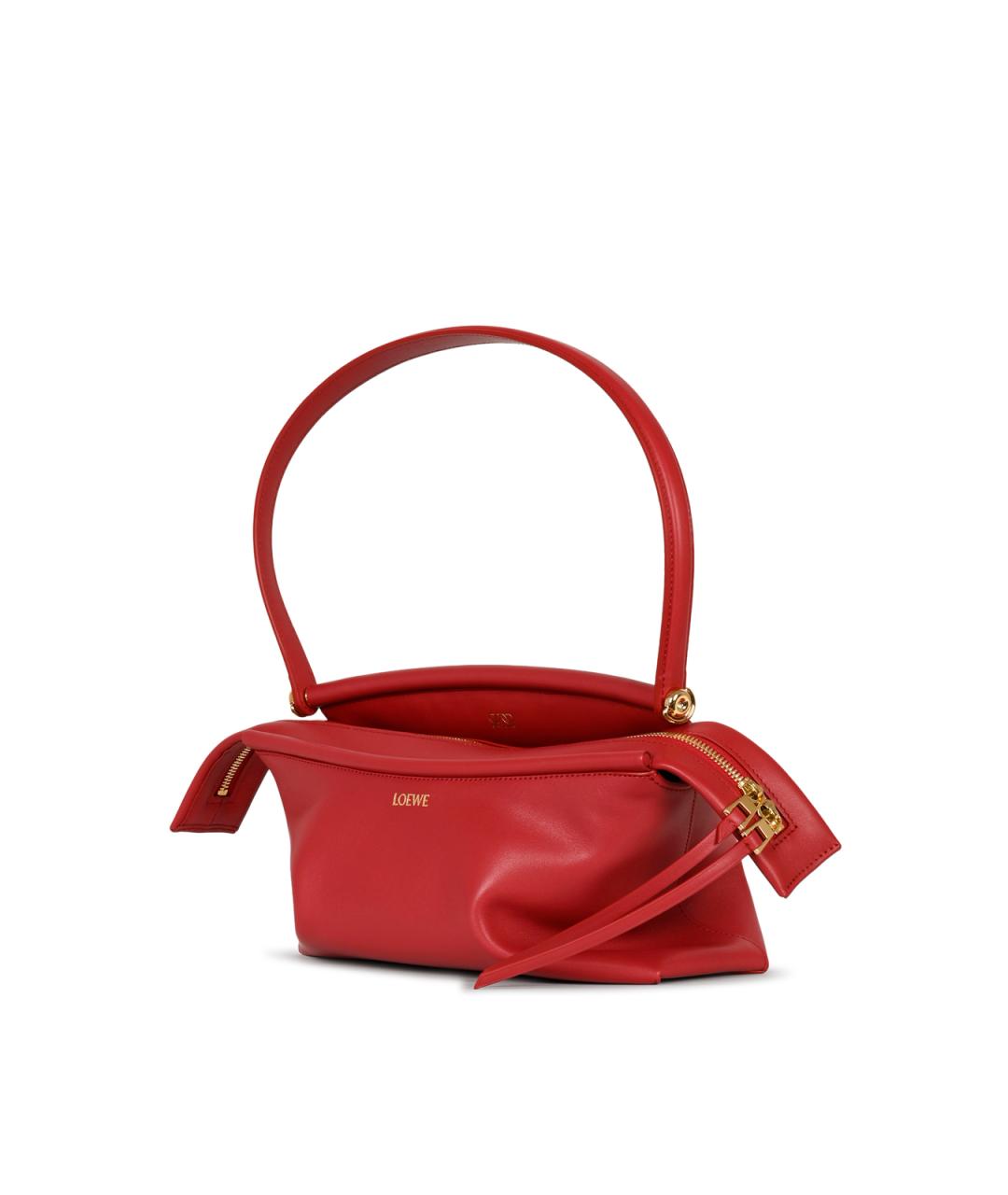 LOEWE Красная кожаная сумка тоут, фото 2