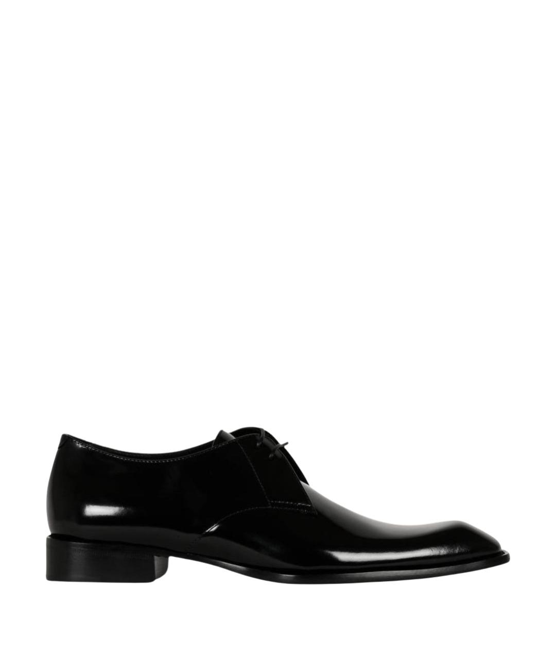 SAINT LAURENT Черные кожаные туфли, фото 1