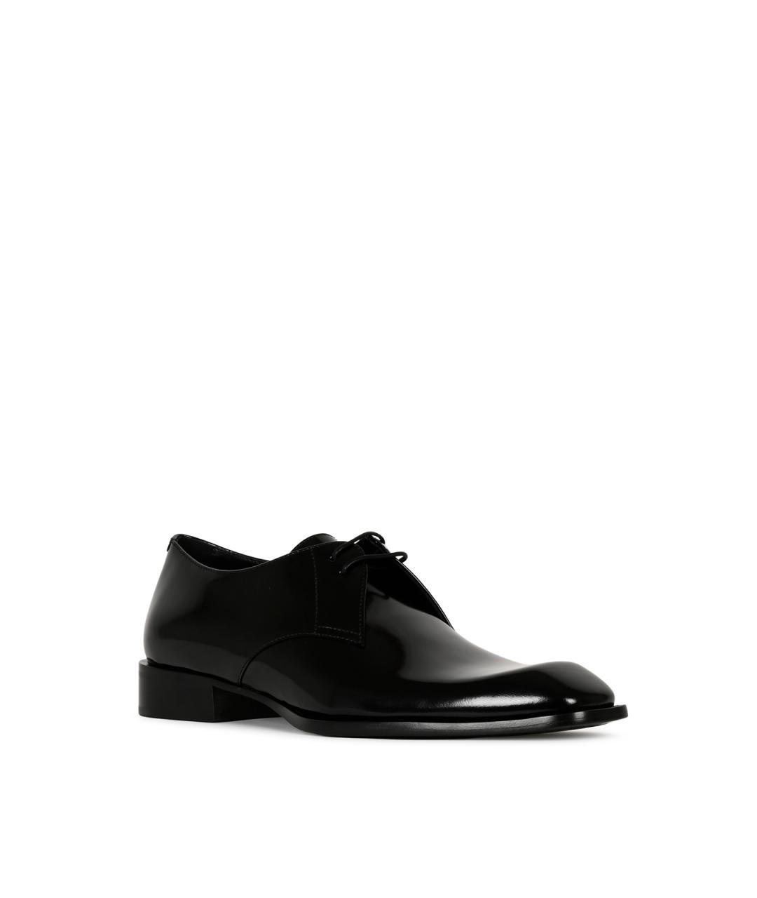 SAINT LAURENT Черные кожаные туфли, фото 2