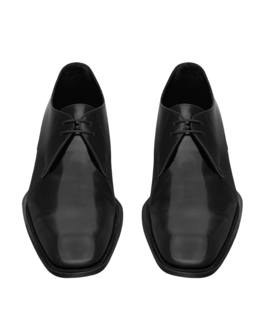 SAINT LAURENT Черные кожаные туфли, фото 4