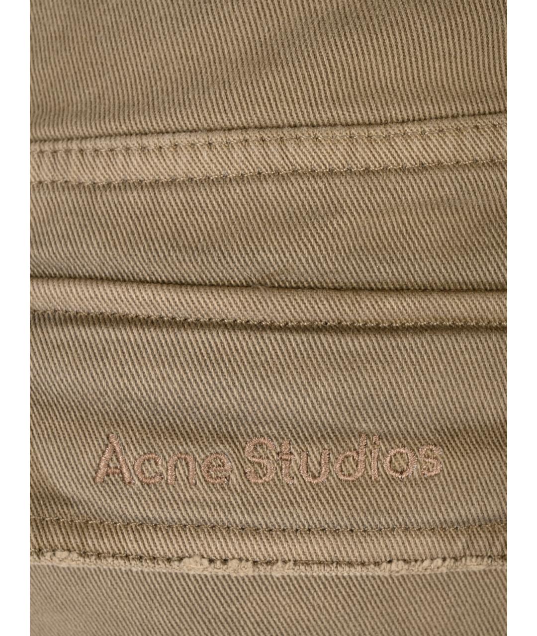 ACNE STUDIOS Бежевые хлопковые прямые брюки, фото 3