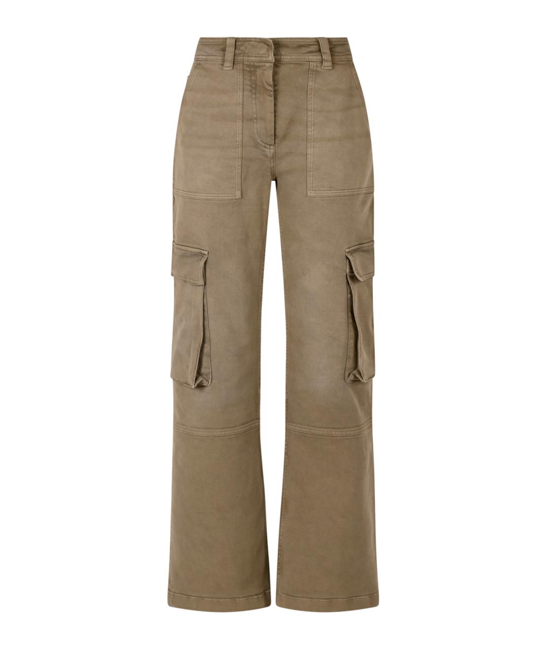 ACNE STUDIOS Бежевые хлопковые прямые брюки, фото 1
