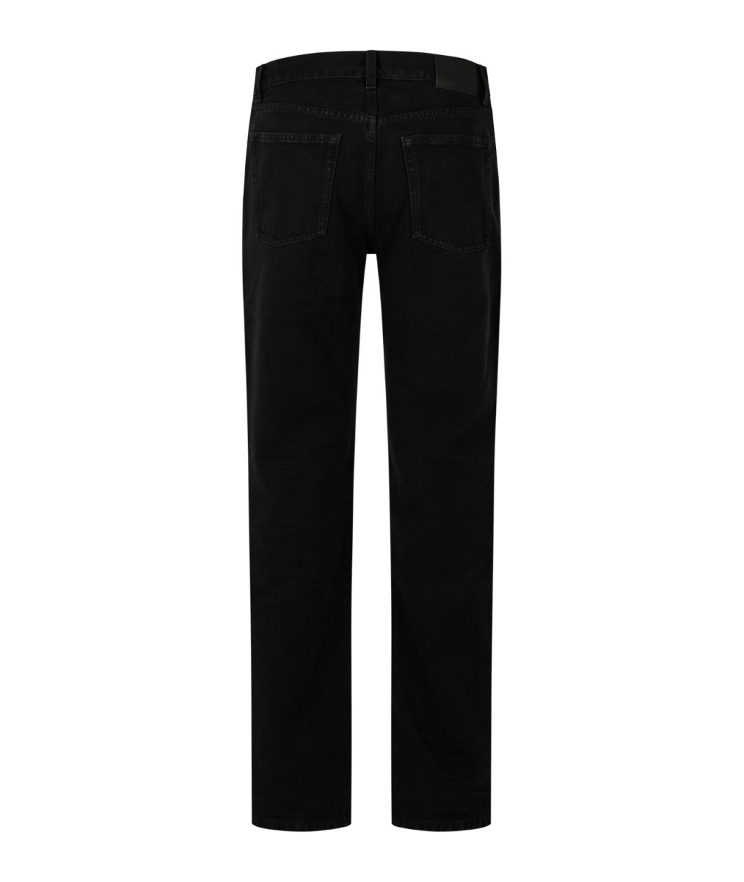 SAINT LAURENT Черные хлопковые прямые джинсы, фото 2
