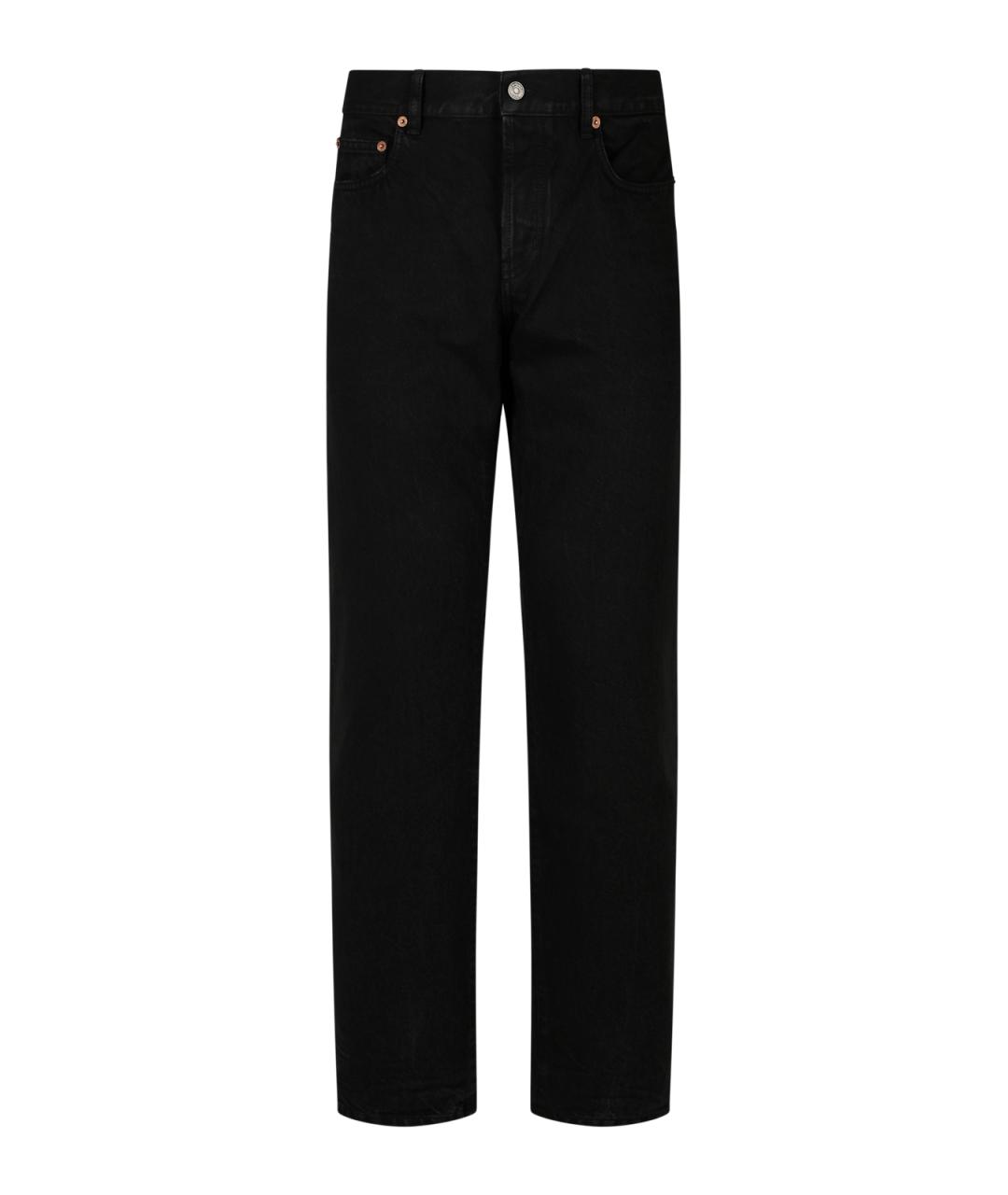 SAINT LAURENT Черные хлопковые джинсы, фото 1