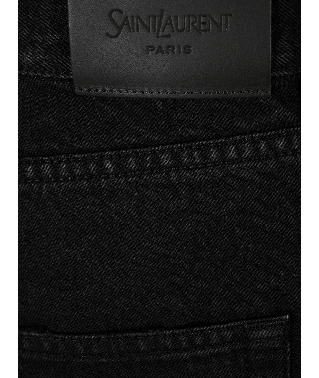 SAINT LAURENT Черные хлопковые джинсы, фото 3