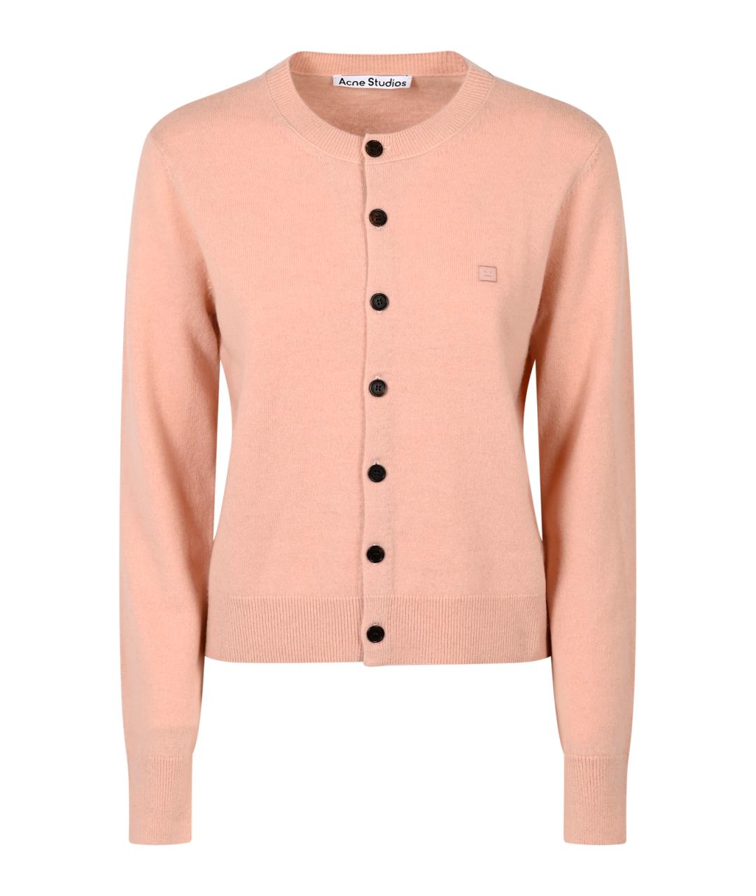 ACNE STUDIOS Розовый шерстяной кардиган, фото 2