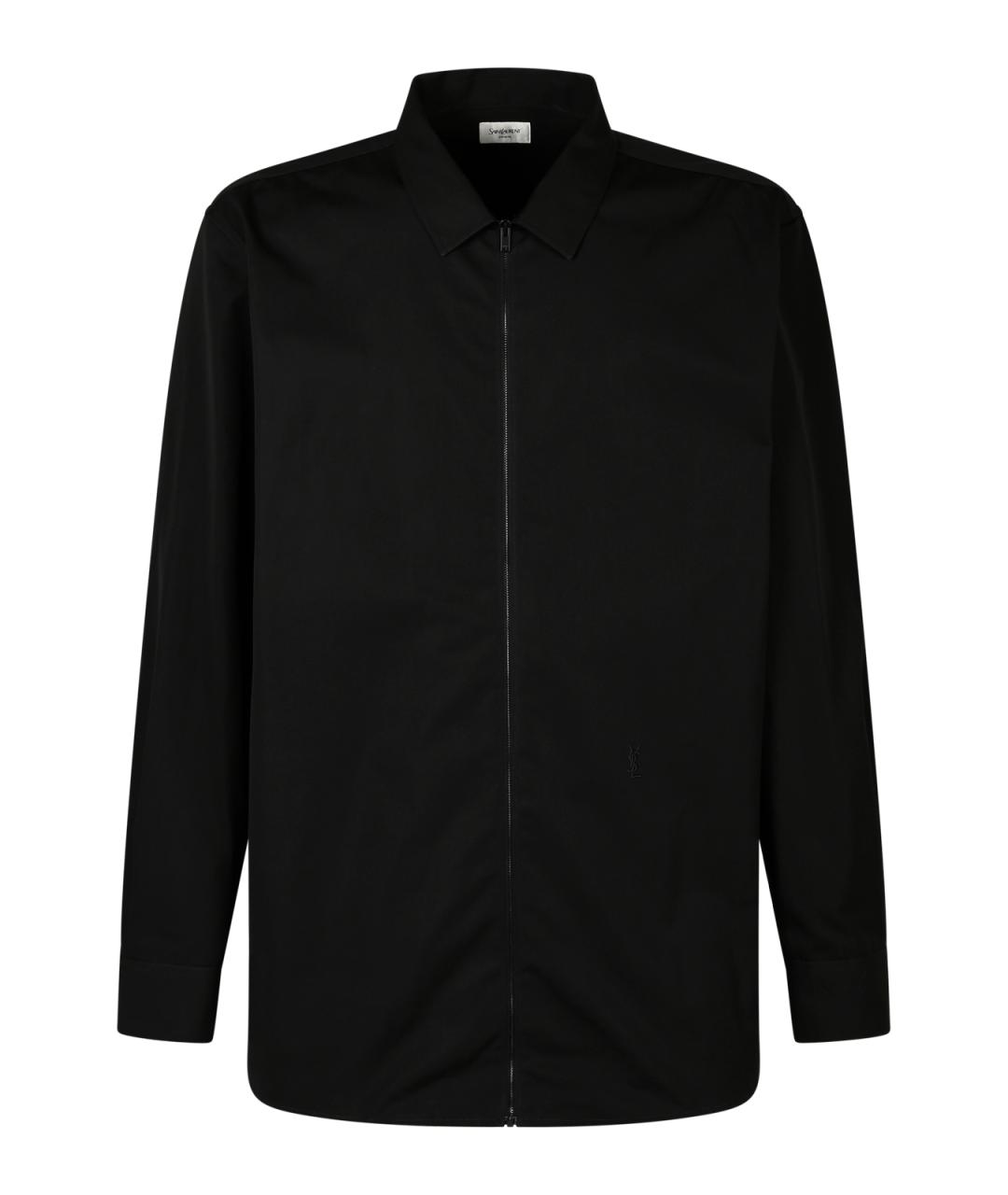 SAINT LAURENT Черная хлопковая кэжуал рубашка, фото 1