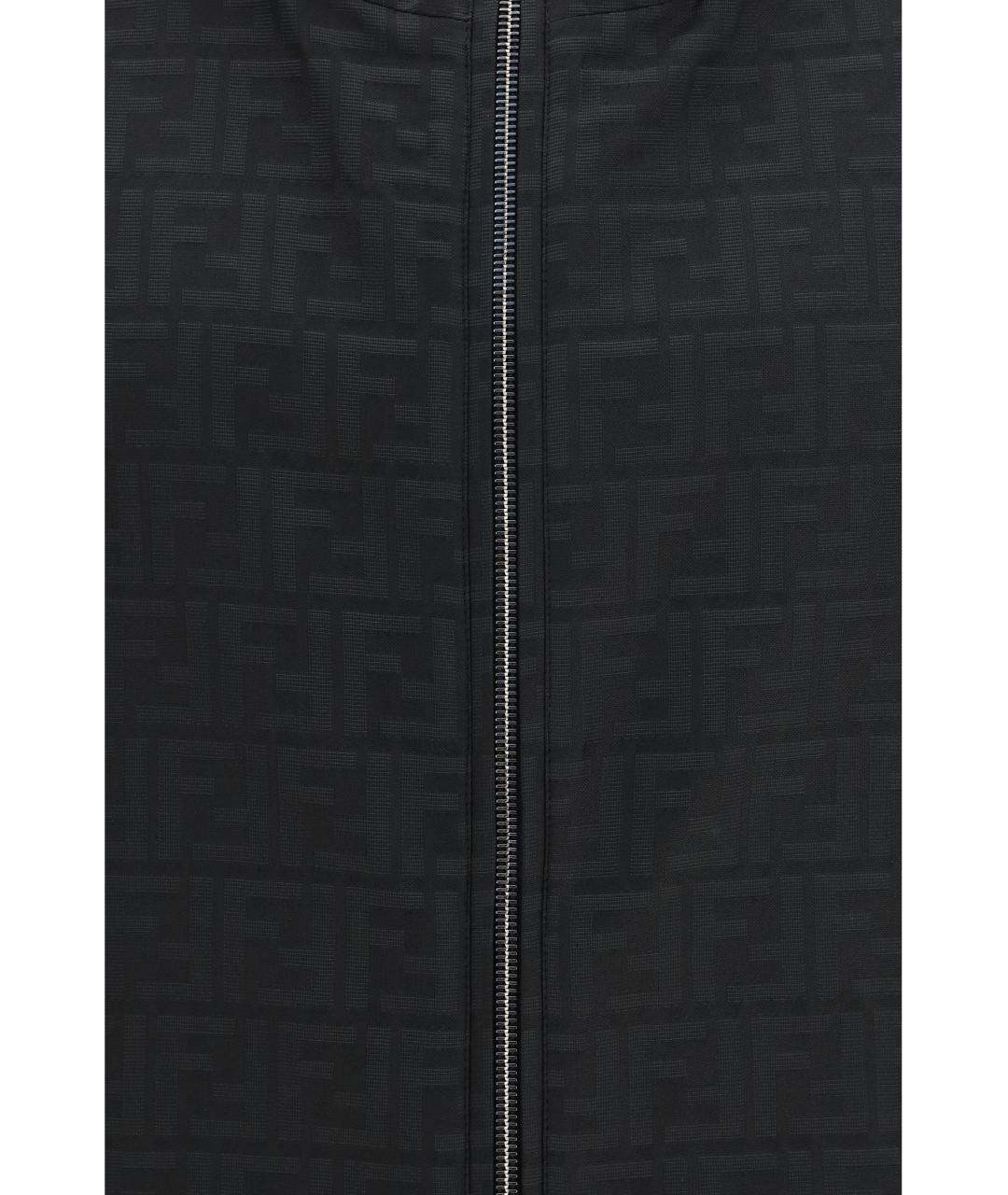 FENDI Черная синтетическая куртка, фото 3
