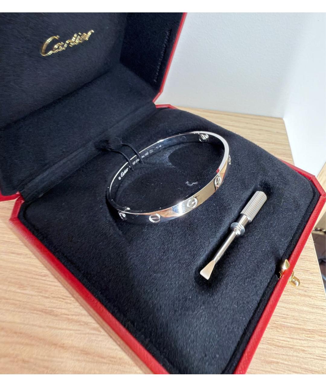 CARTIER Серебряный браслет из белого золота, фото 4