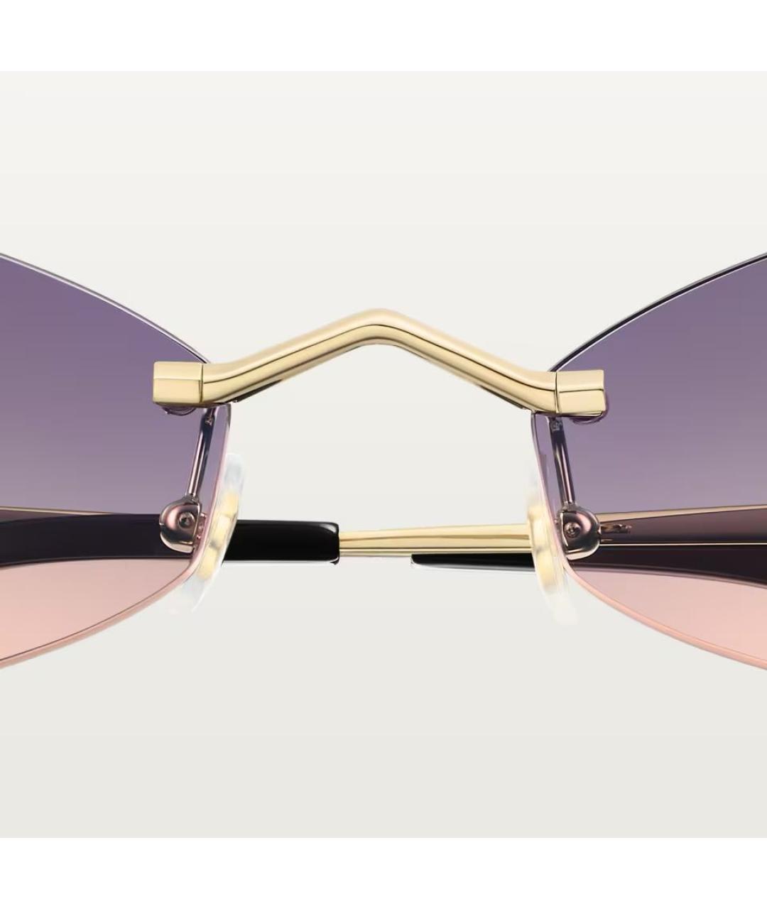 CARTIER Мульти металлические солнцезащитные очки, фото 4