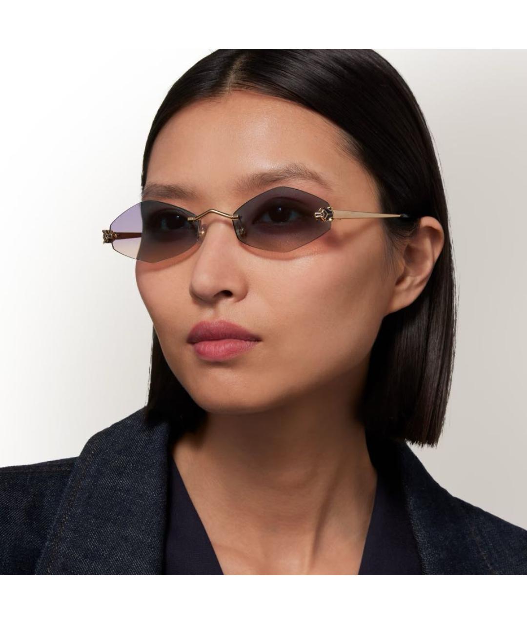 CARTIER Мульти металлические солнцезащитные очки, фото 5