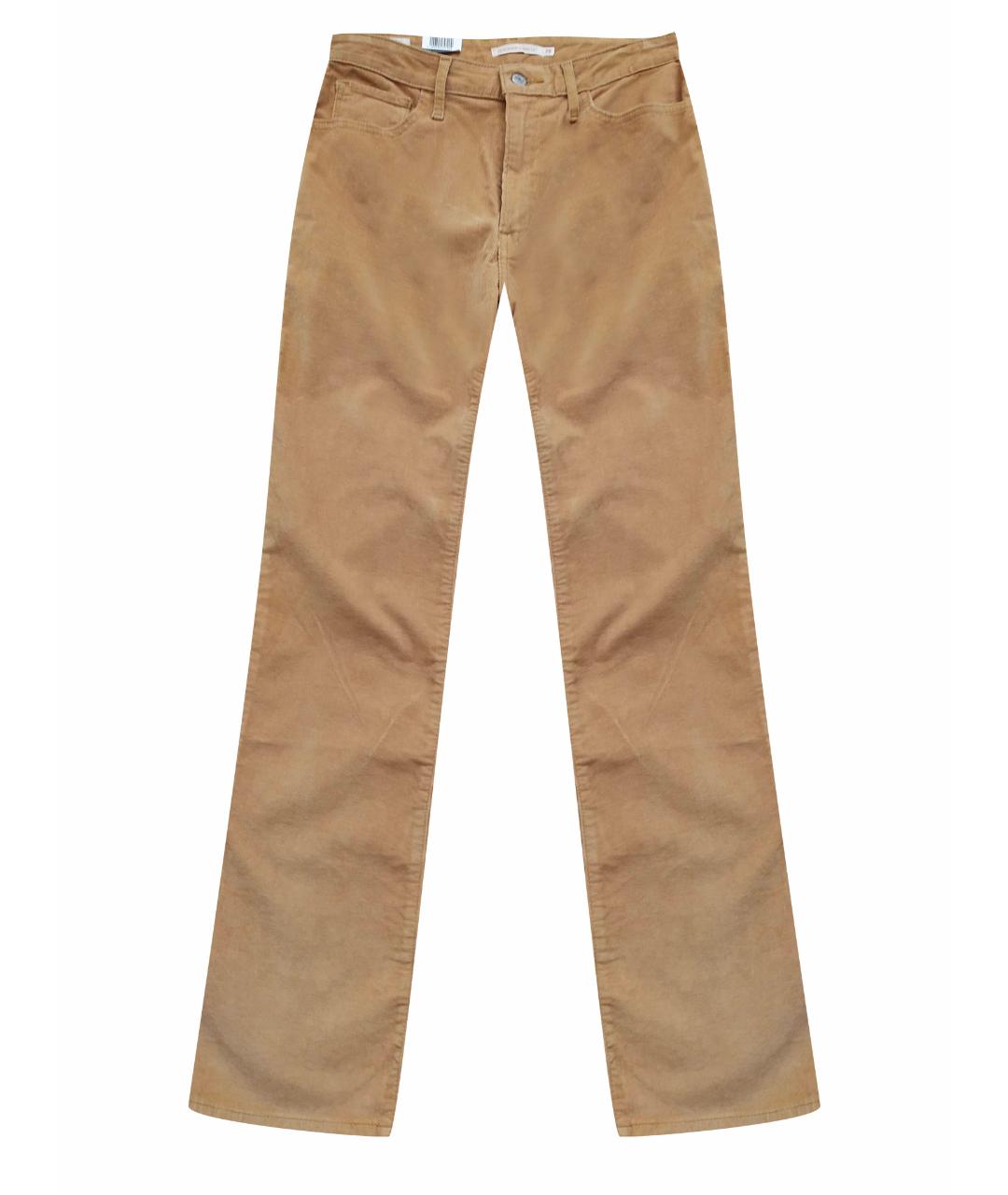 LEVI'S Бежевые хлопко-эластановые джинсы клеш, фото 1