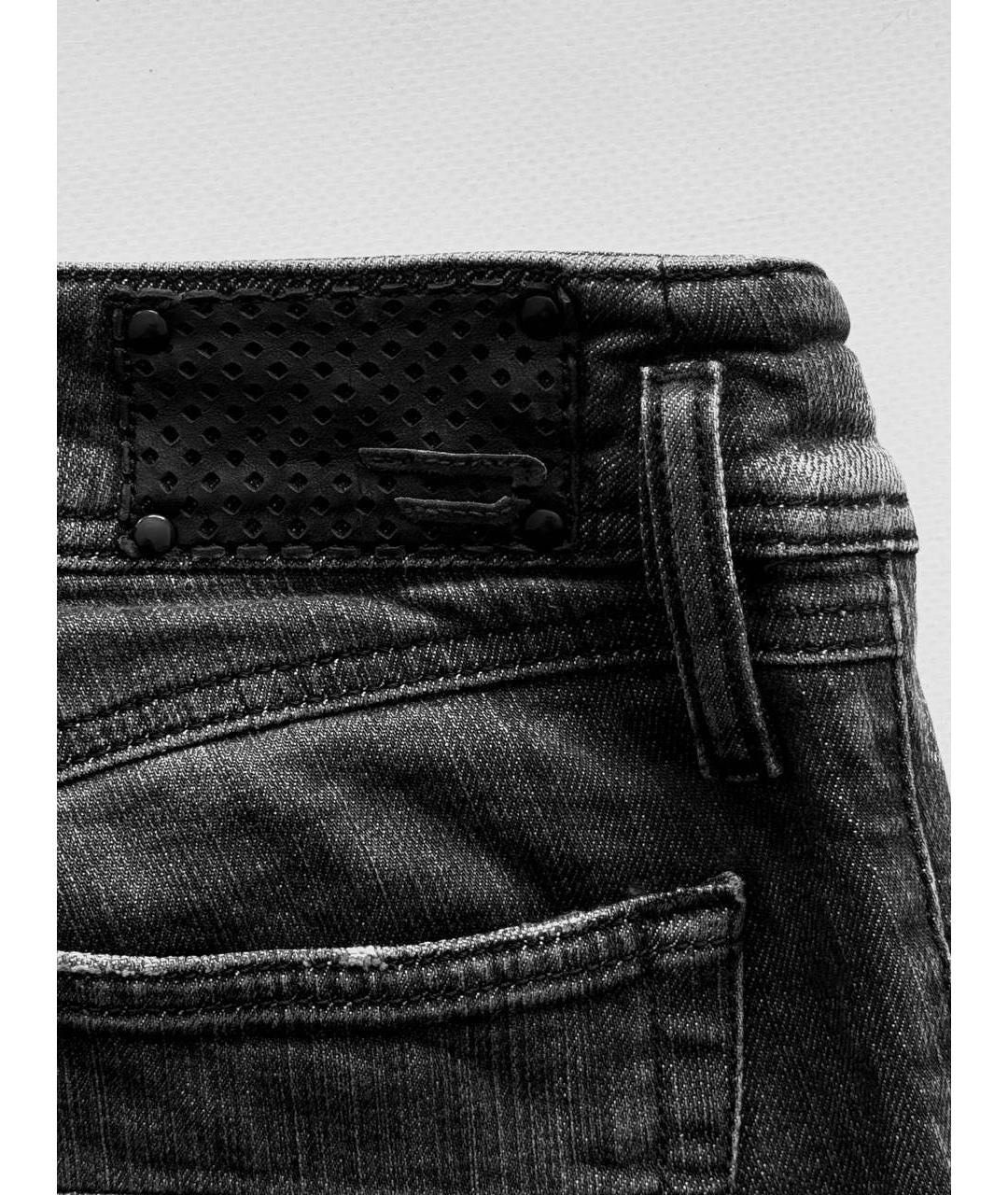 DIESEL Антрацитовые хлопковые джинсы слим, фото 5
