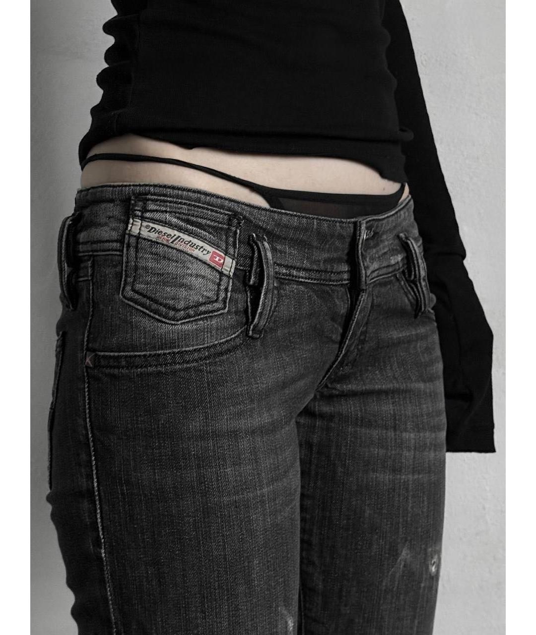 DIESEL Антрацитовые хлопковые джинсы слим, фото 3