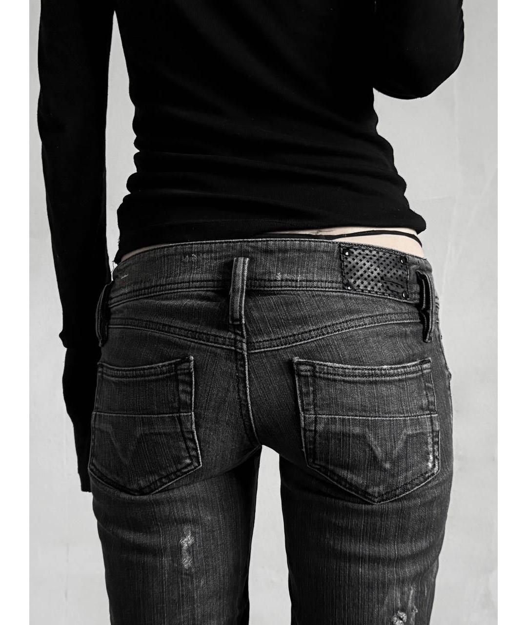 DIESEL Антрацитовые хлопковые джинсы слим, фото 2