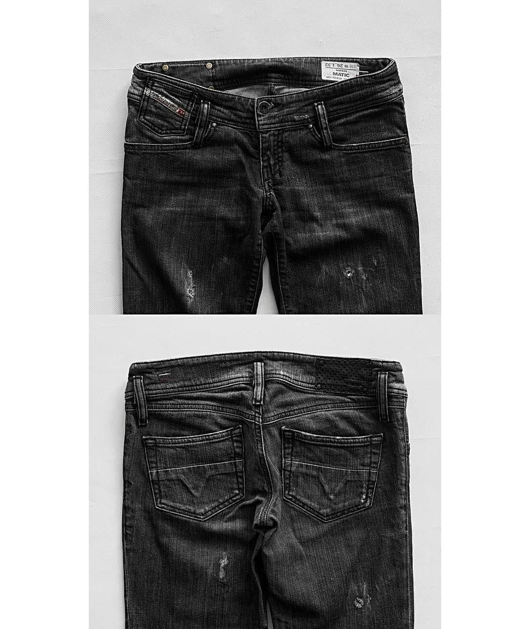 DIESEL Антрацитовые хлопковые джинсы слим, фото 4
