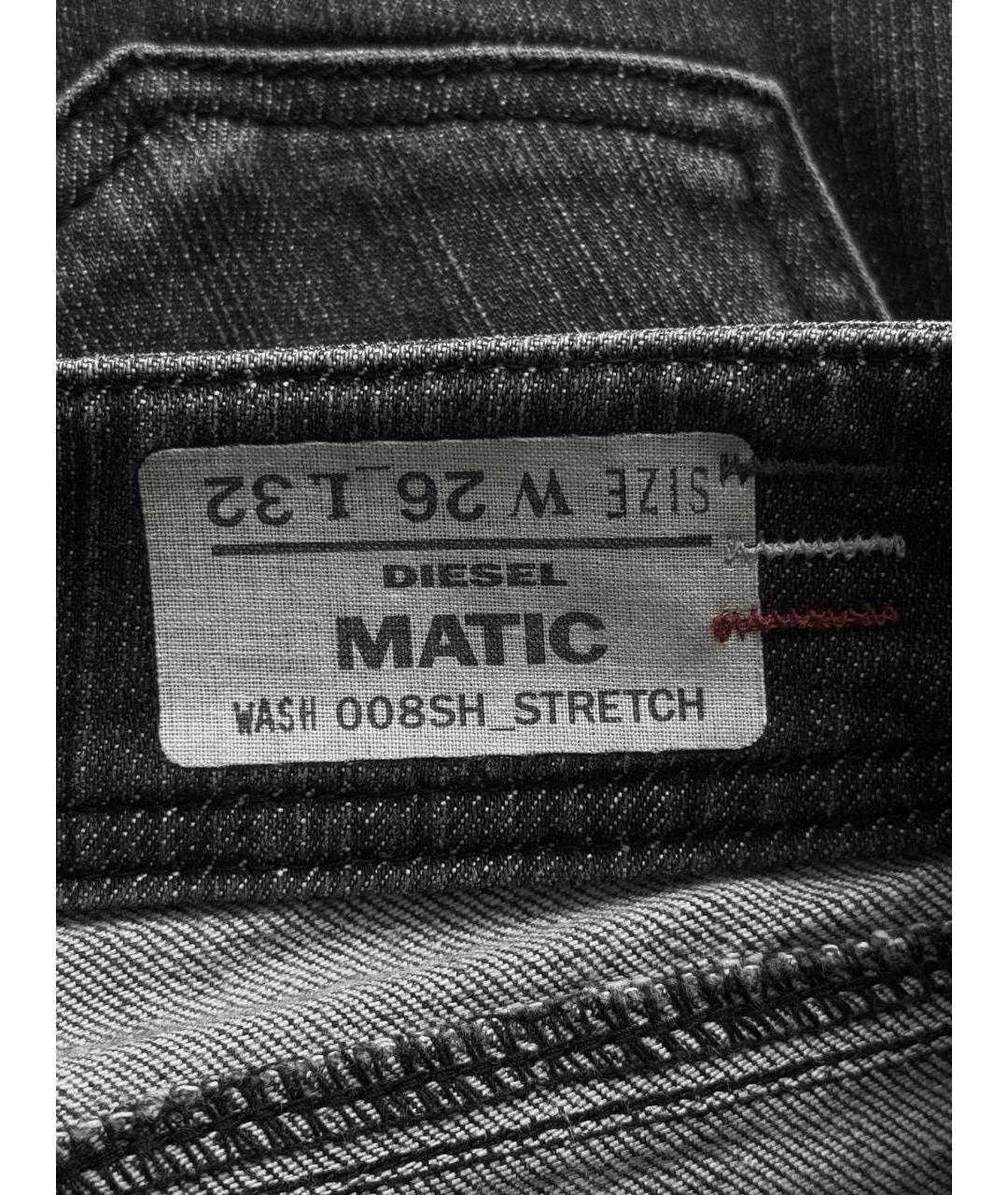DIESEL Антрацитовые хлопковые джинсы скинни, фото 6