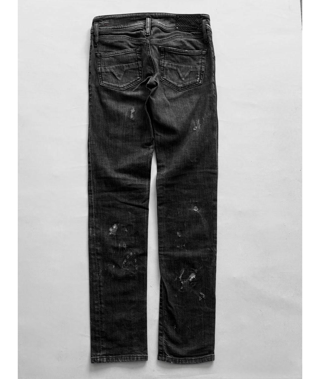 DIESEL Антрацитовые хлопковые джинсы скинни, фото 7