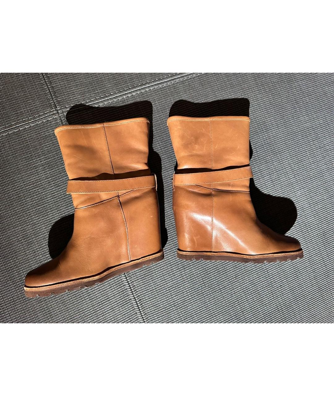 UGG Коричневые кожаные сапоги, фото 4