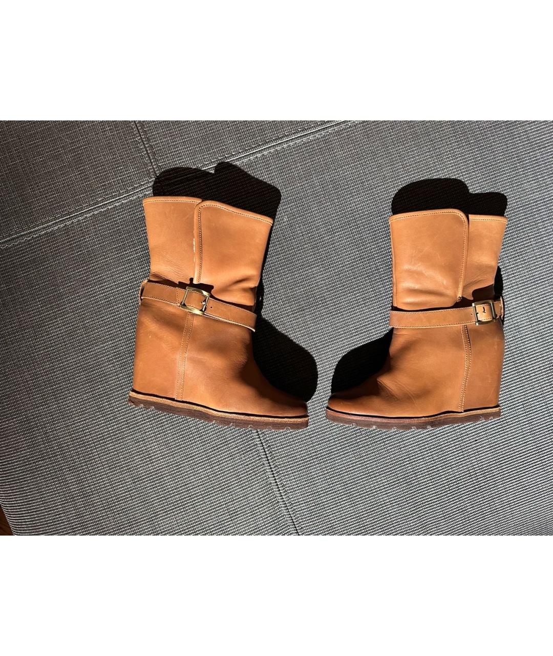 UGG Коричневые кожаные сапоги, фото 6