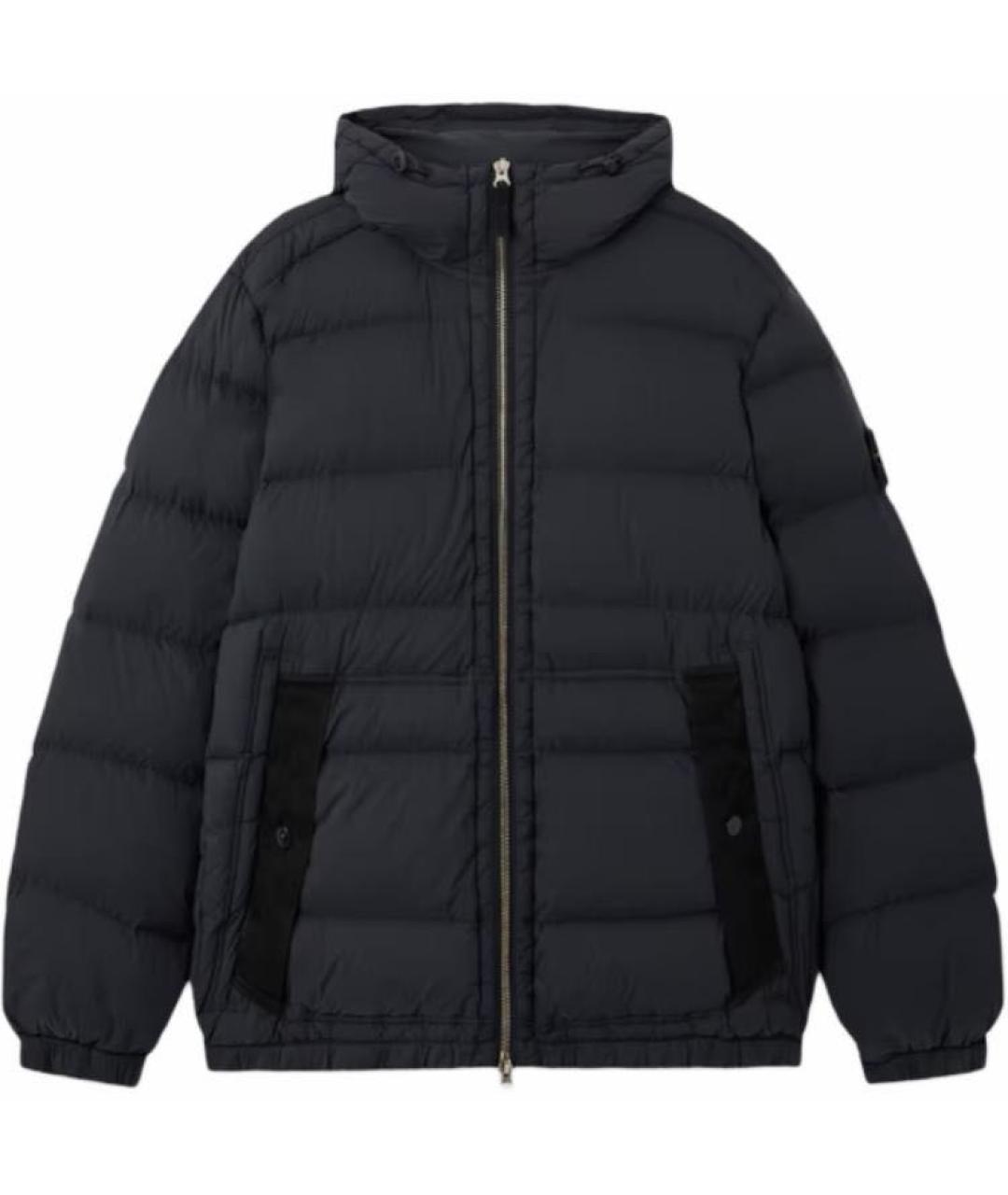 STONE ISLAND Черный нейлоновый пуховик, фото 2
