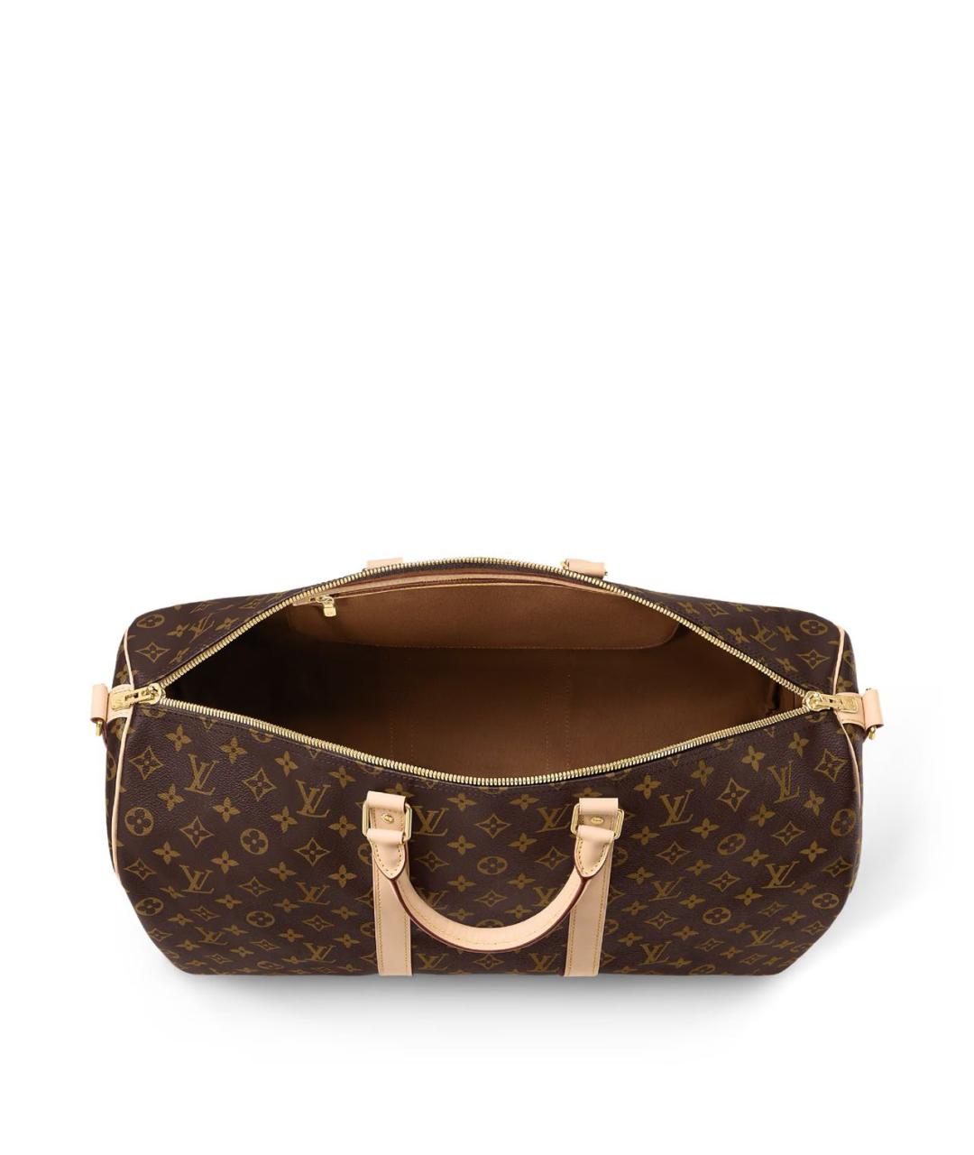 LOUIS VUITTON Коричневая дорожная/спортивная сумка из канвы, фото 3