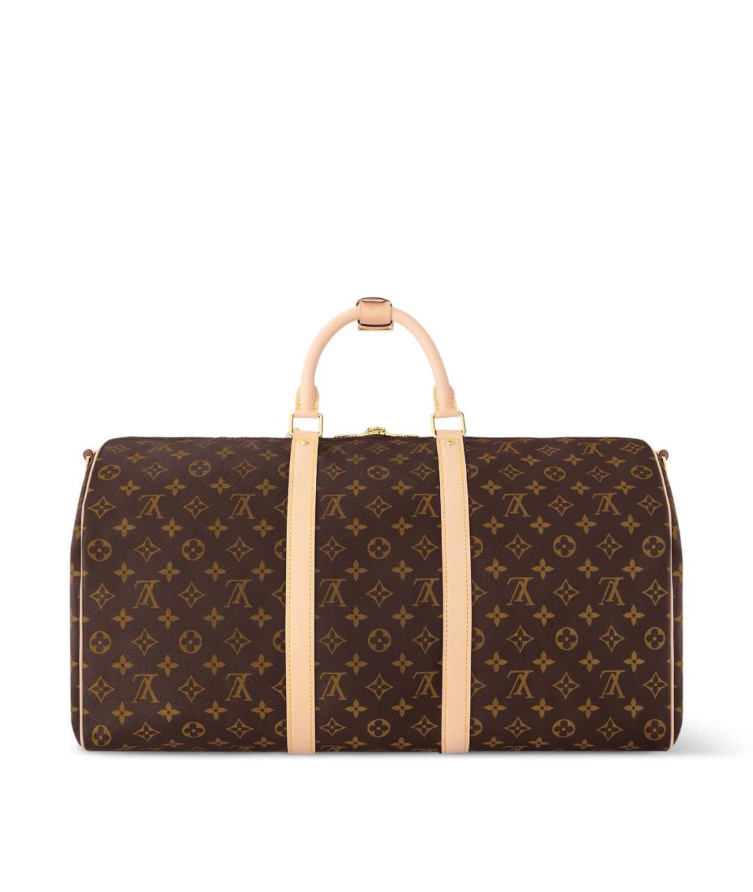 LOUIS VUITTON Коричневая дорожная/спортивная сумка из канвы, фото 4