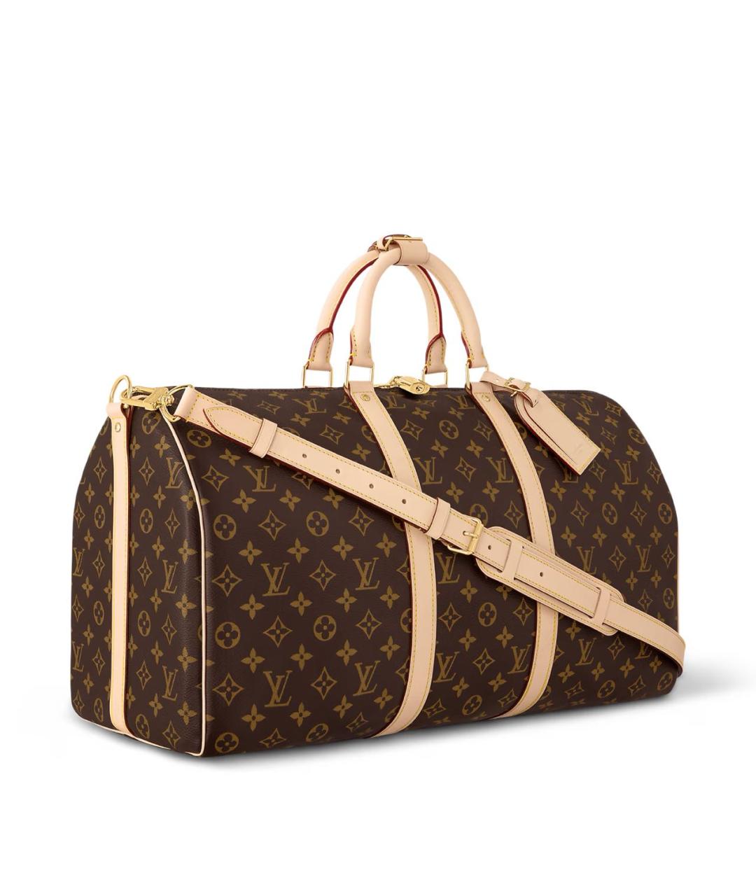 LOUIS VUITTON Коричневая дорожная/спортивная сумка из канвы, фото 2