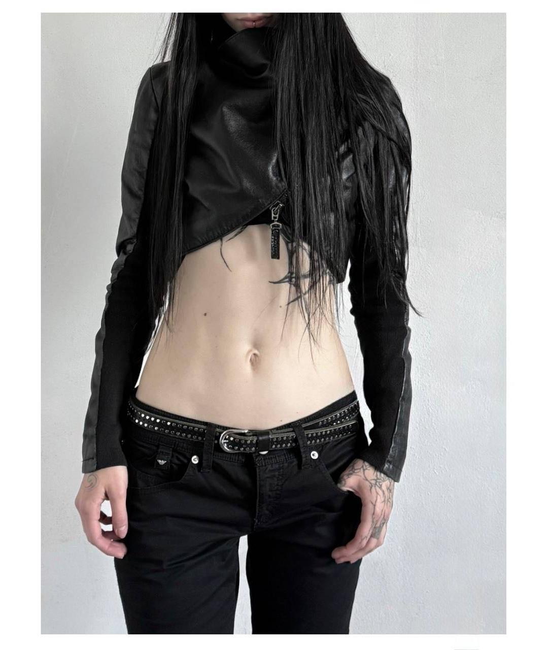 ARMANI JEANS Черные прямые брюки, фото 2